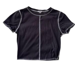 ✰gray contrast stitch short sleeve from garage✰